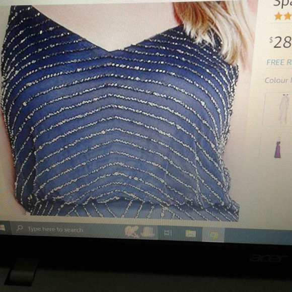 Adrianna Papell size 18 dark blue event dress. Wedding, prom, special occasion - Picture 6 of 6